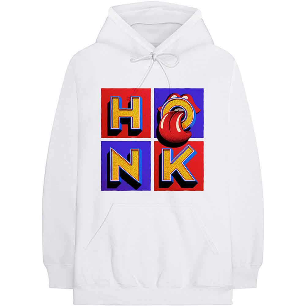 The Rolling Stones Unisex Pullover Hoodie: Honk Album (White)