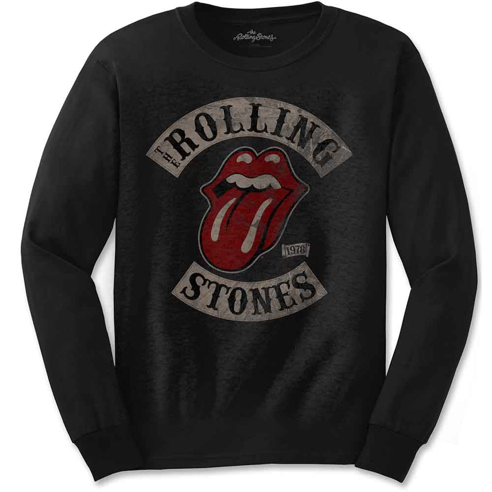 The Rolling Stones Unisex Long Sleeve T-Shirt: Tour '78 (Black)