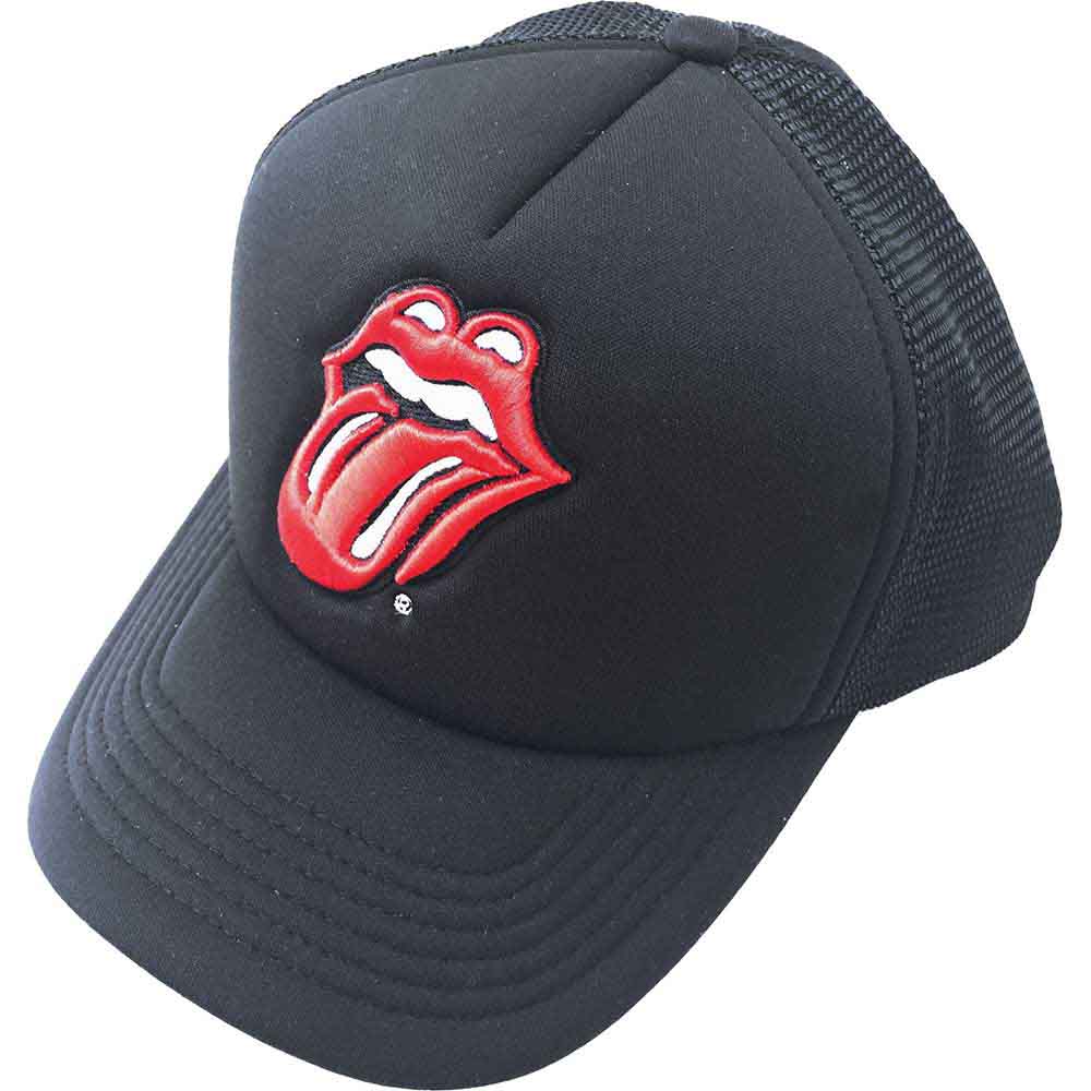 The Rolling Stones Unisex Mesh Back Cap: Classic Tongue (Black)