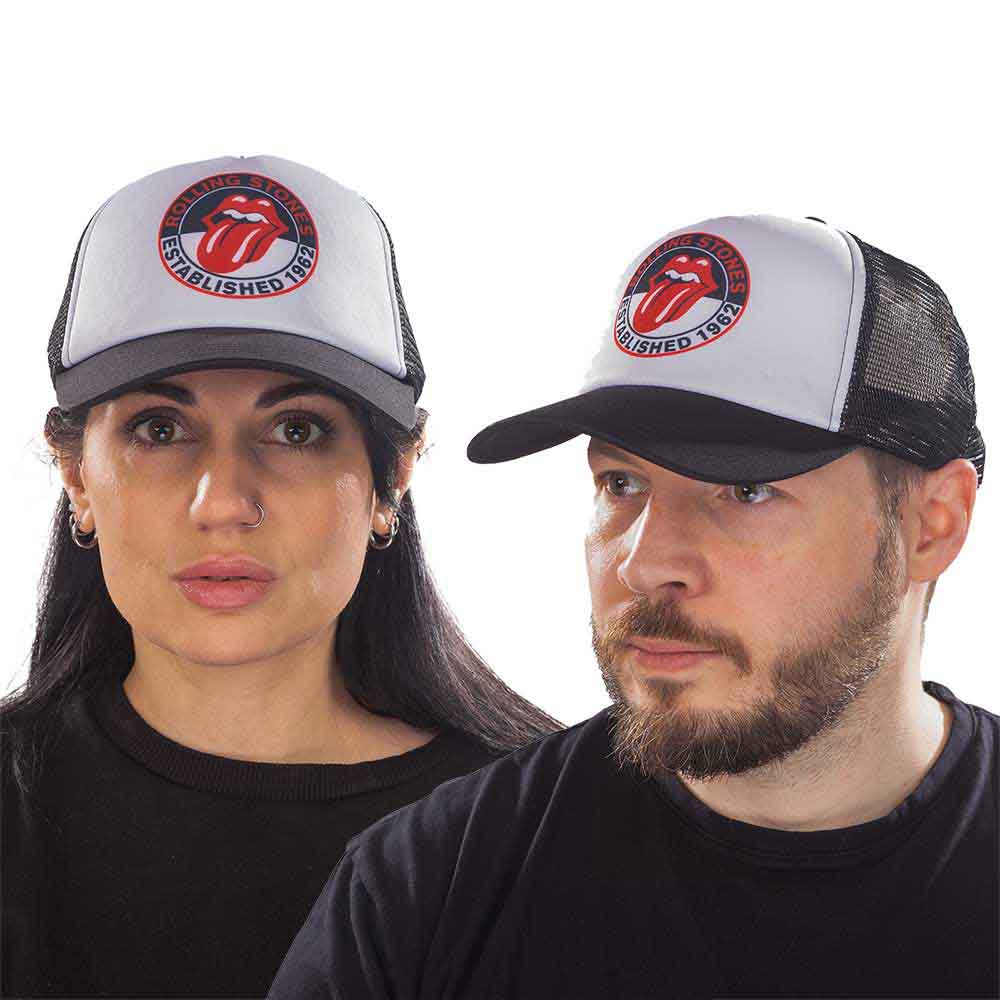 The Rolling Stones Unisex Mesh Back Cap: Est. 1962 (Black & White)