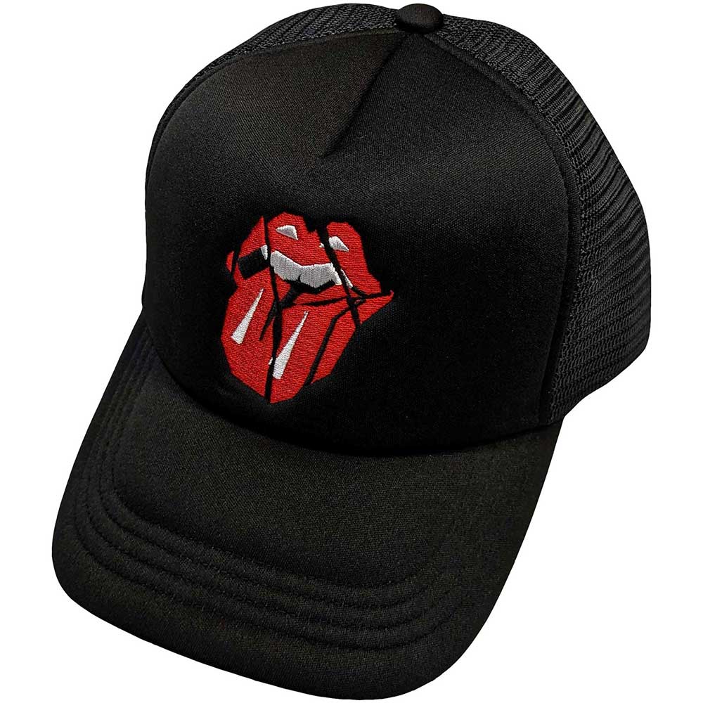 The Rolling Stones Unisex Mesh Back Cap: Hackney Diamonds Shards Logo (Black)