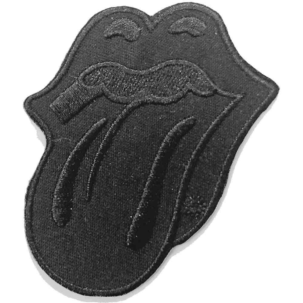 The Rolling Stones Standard Patch: Classic Tongue Black (Black)