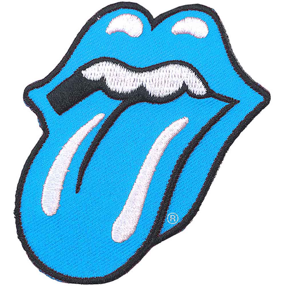 The Rolling Stones Standard Patch: Classic Tongue Black (Blue)