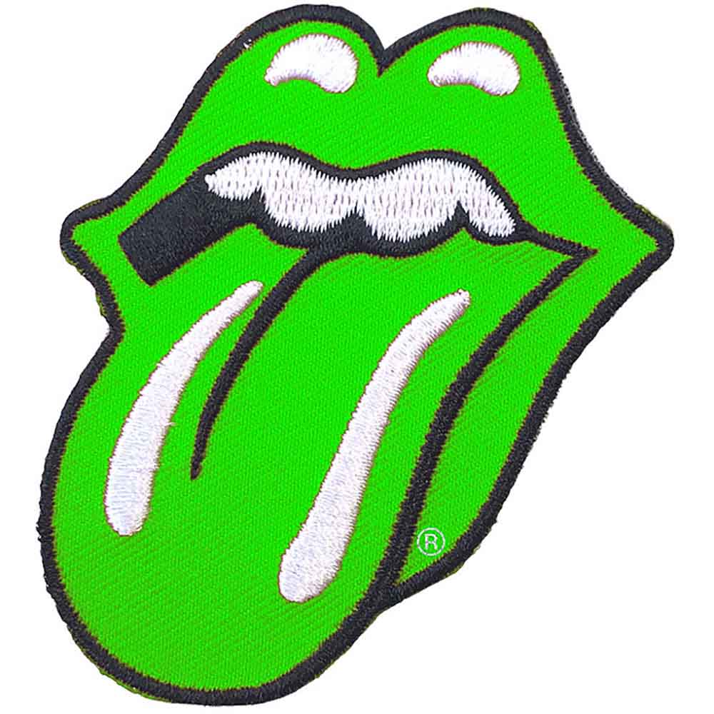 The Rolling Stones Standard Patch: Classic Tongue Green (Green)