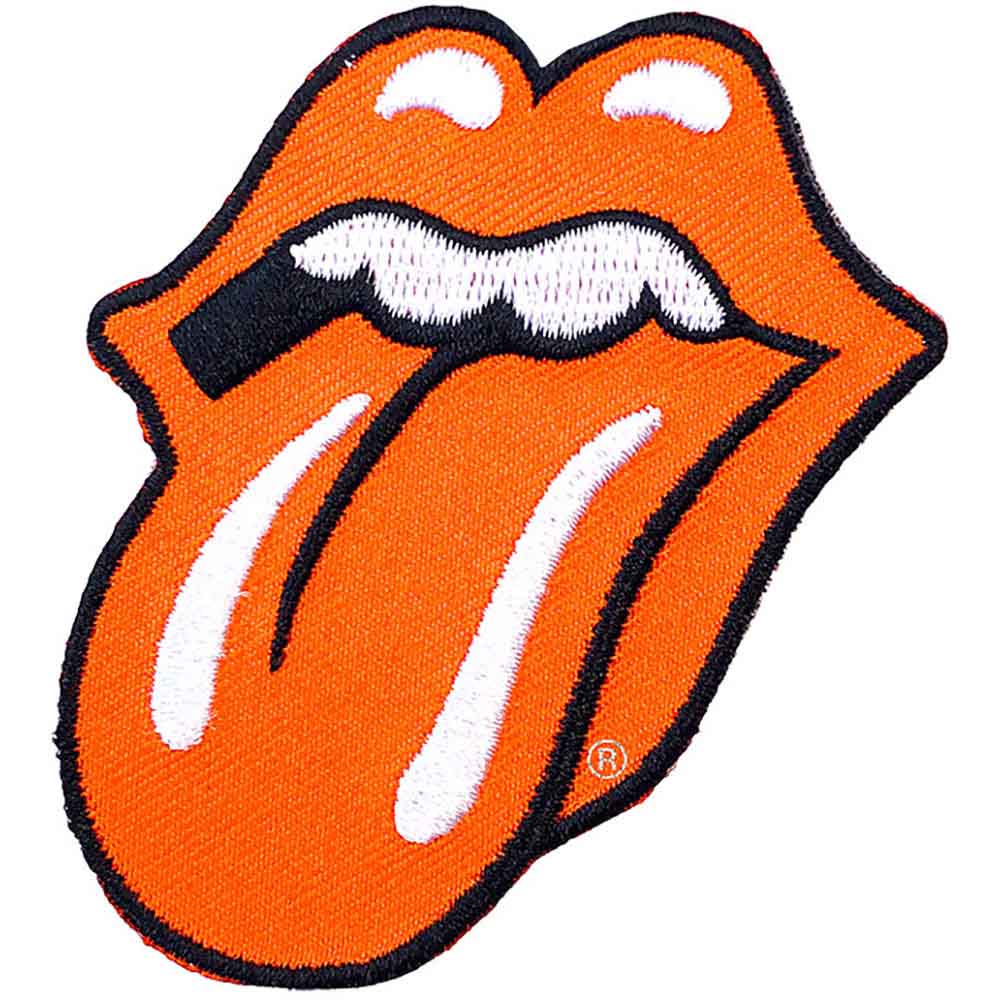 The Rolling Stones Standard Patch: Classic Tongue Orange (Orange)