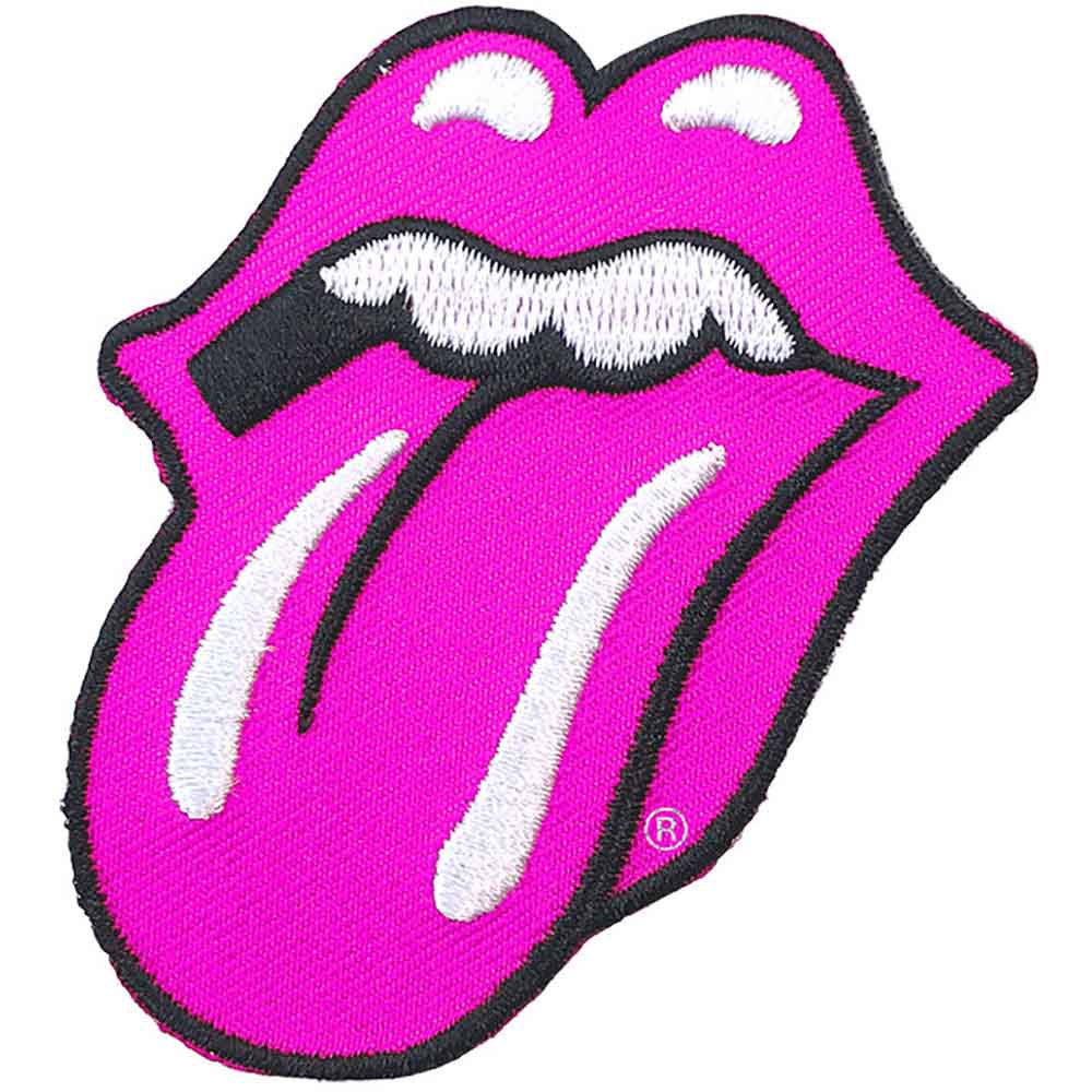 The Rolling Stones Standard Patch: Classic Tongue Pink (Pink)