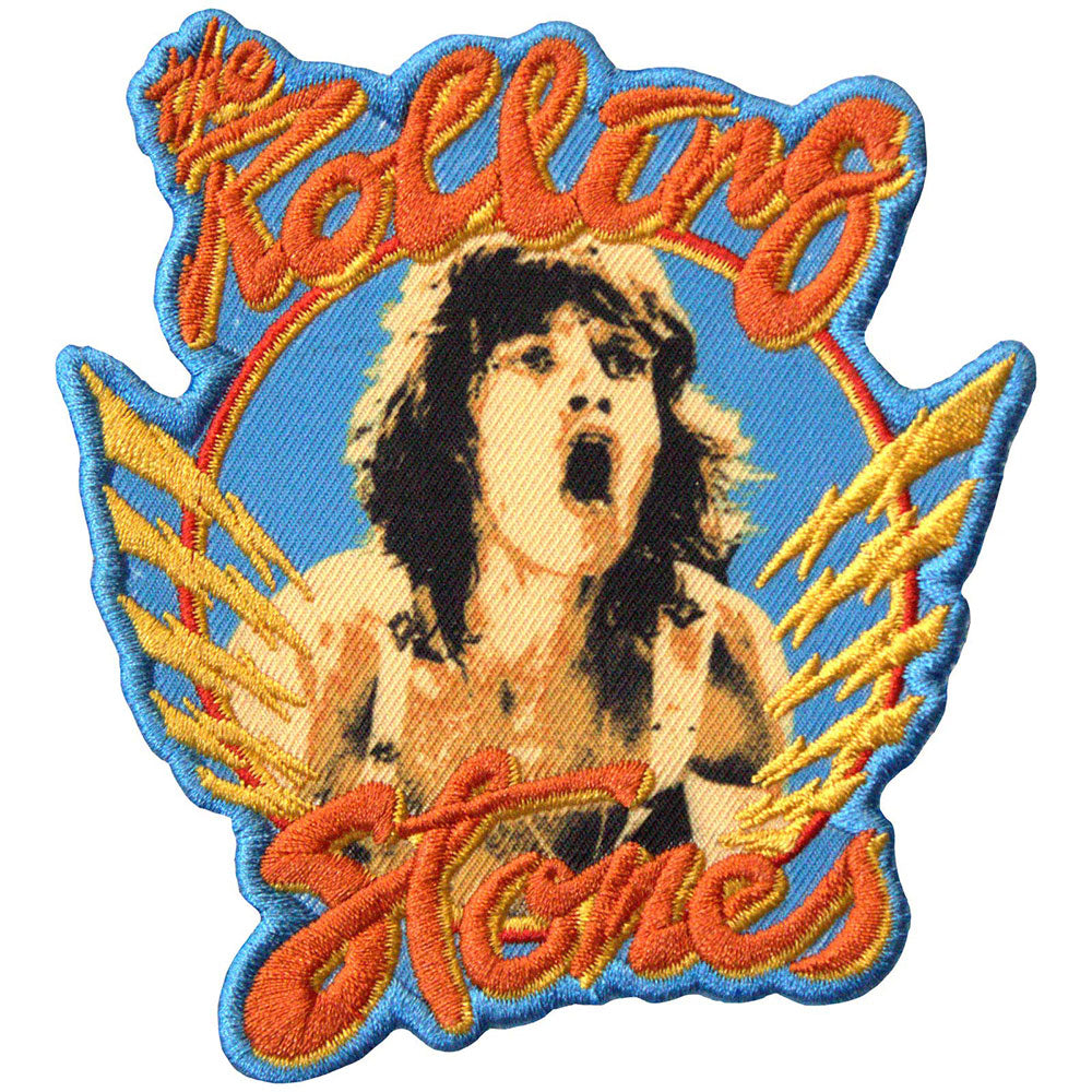 The Rolling Stones Standard Patch: Mick & Orange Logo