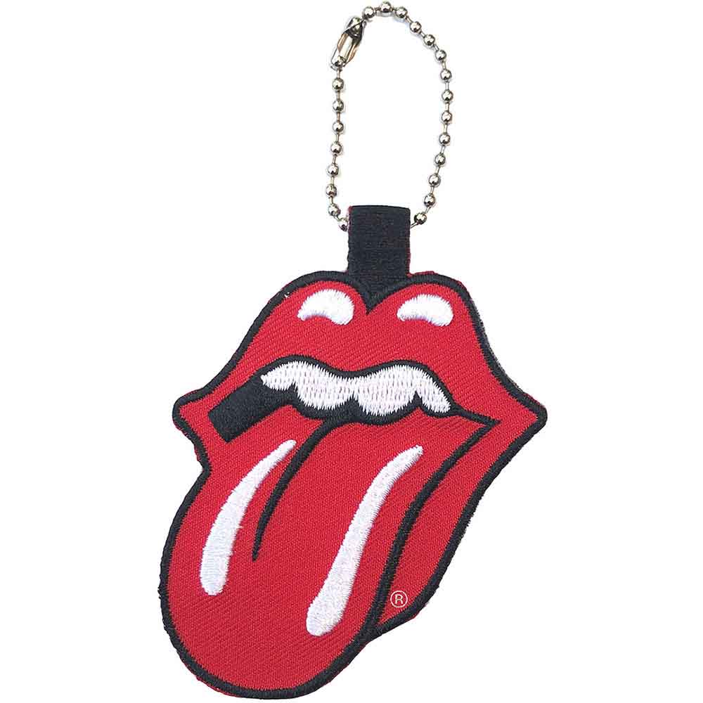 The Rolling Stones Patch Keychain: Classic Tongue (Red)