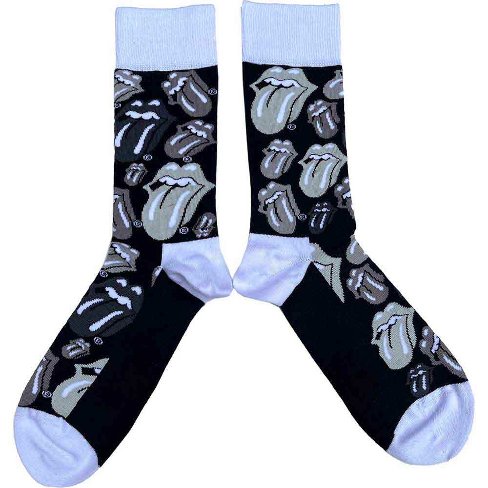 The Rolling Stones Unisex Ankle Socks: Classic Tongues (Black) (UK Size 7 - 11)