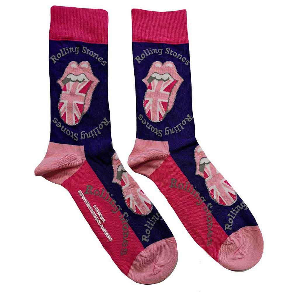 The Rolling Stones Unisex Ankle Socks: UK Tongue (Purple) (UK Size 7 - 11)