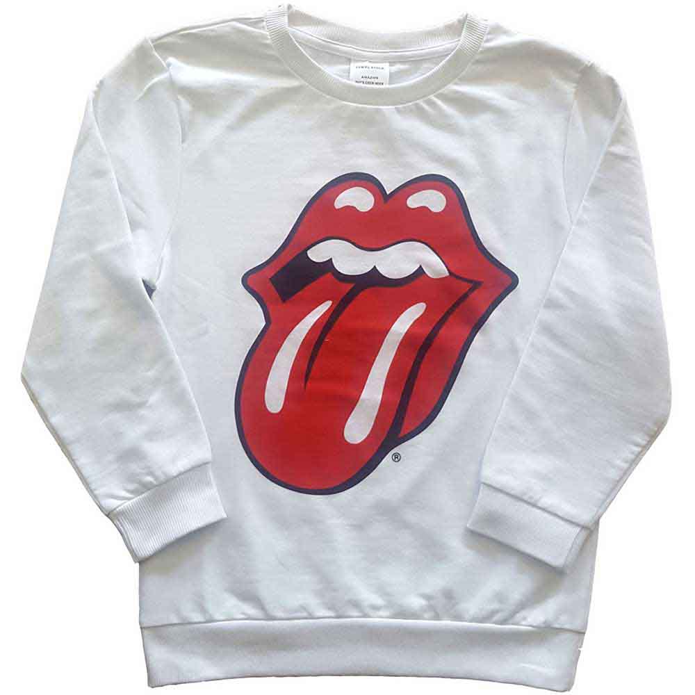 The Rolling Stones Kids Sweatshirt: Classic Tongue (White)