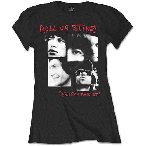 The Rolling Stones Ladies T-Shirt: Photo Exile (Black)