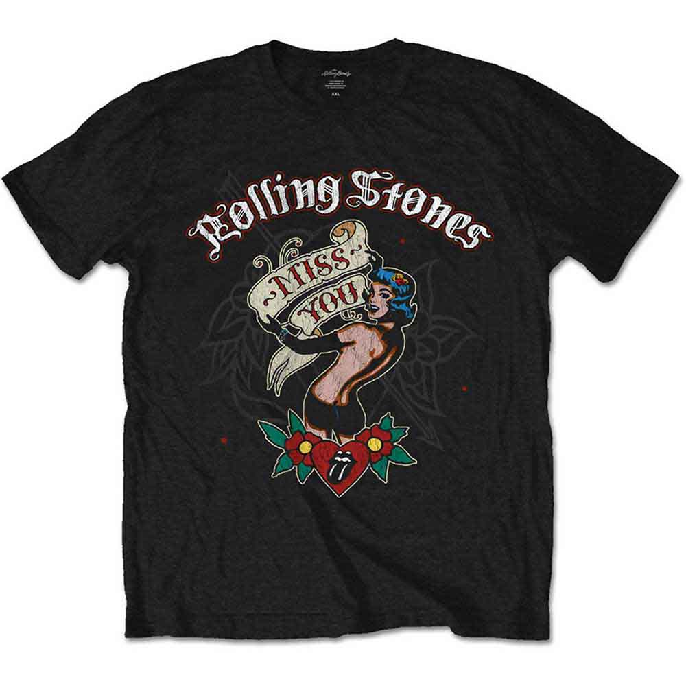 The Rolling Stones Unisex T-Shirt: Miss You (Black)