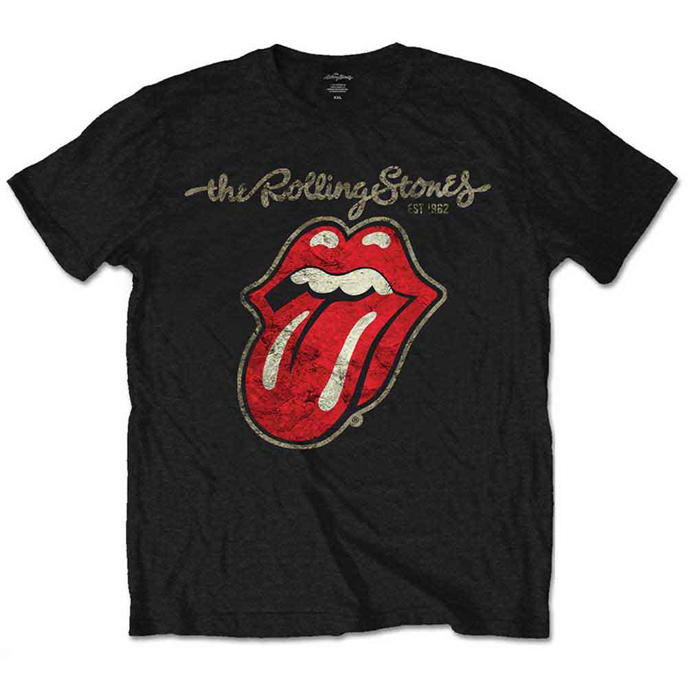 The Rolling Stones Kids T-Shirt: Plastered Tongue (Black)