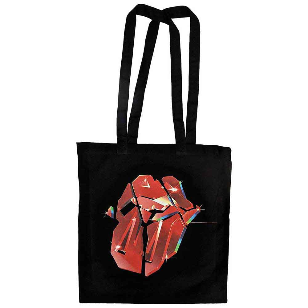 The Rolling Stones Cotton Tote Bag: Hackney Diamonds Lick (Black)