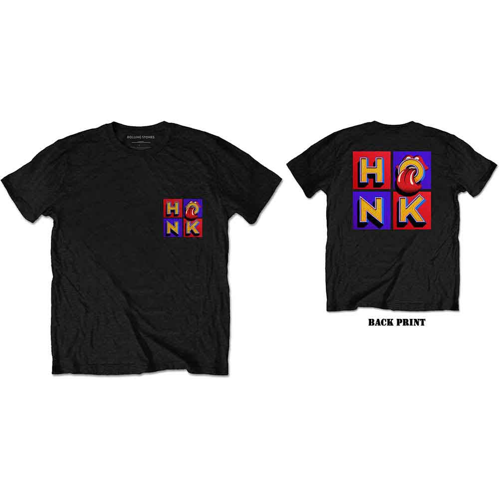 The Rolling Stones Unisex T-Shirt: Honk Album F&B (Black) (Back Print)