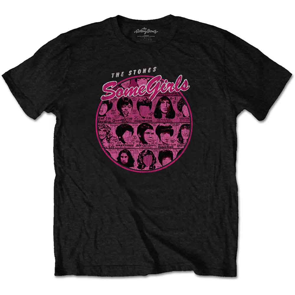 The Rolling Stones Unisex T-Shirt: Some Girls Circle Version 1 (Black)