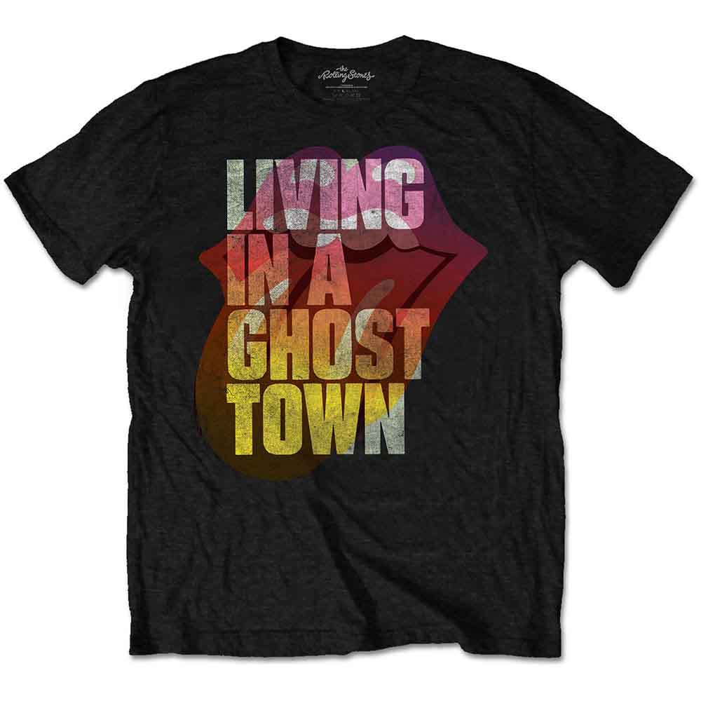 The Rolling Stones Unisex T-Shirt: Ghost Town (Black)