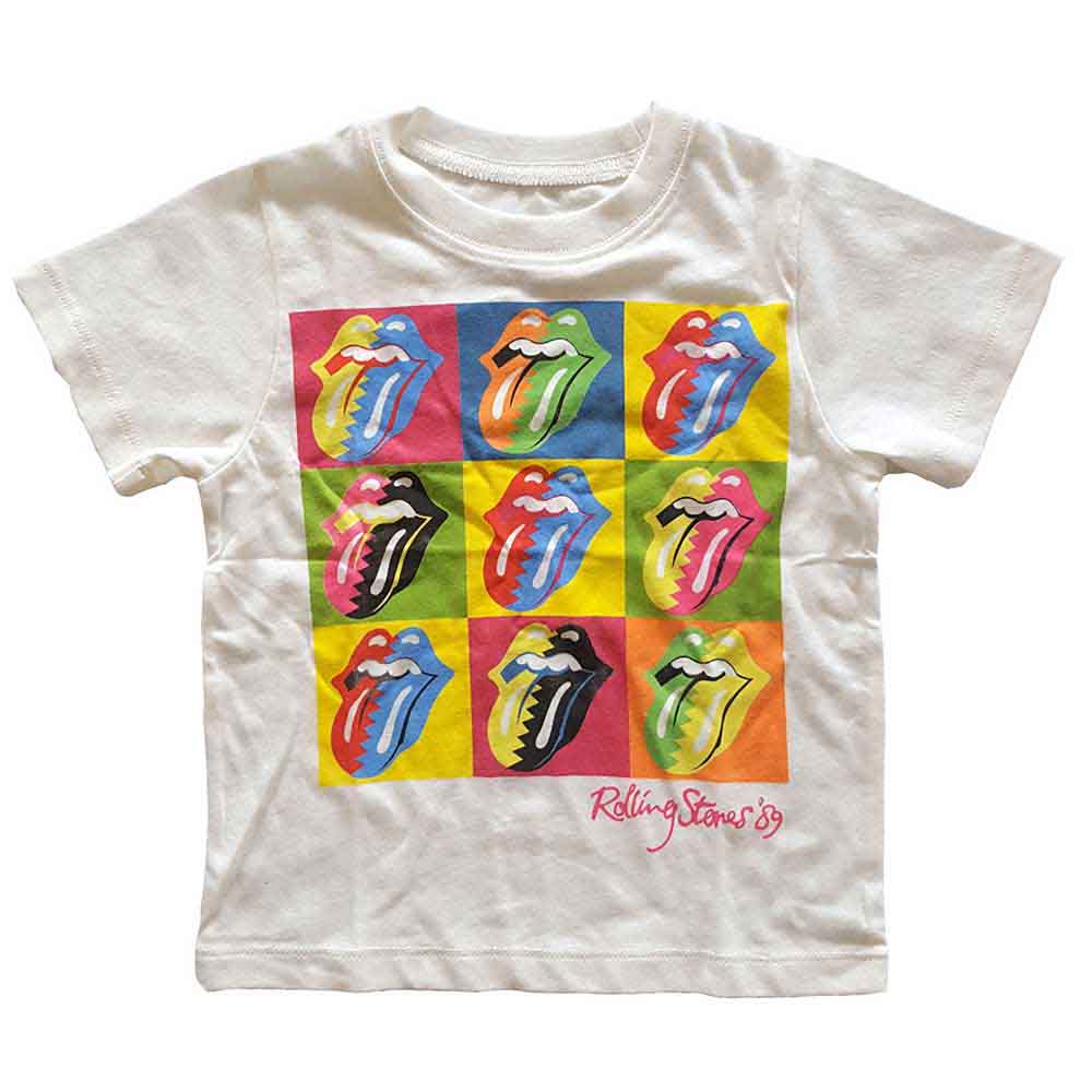 The Rolling Stones Kids Toddler T-Shirt: Two-Tone Tongues (White)