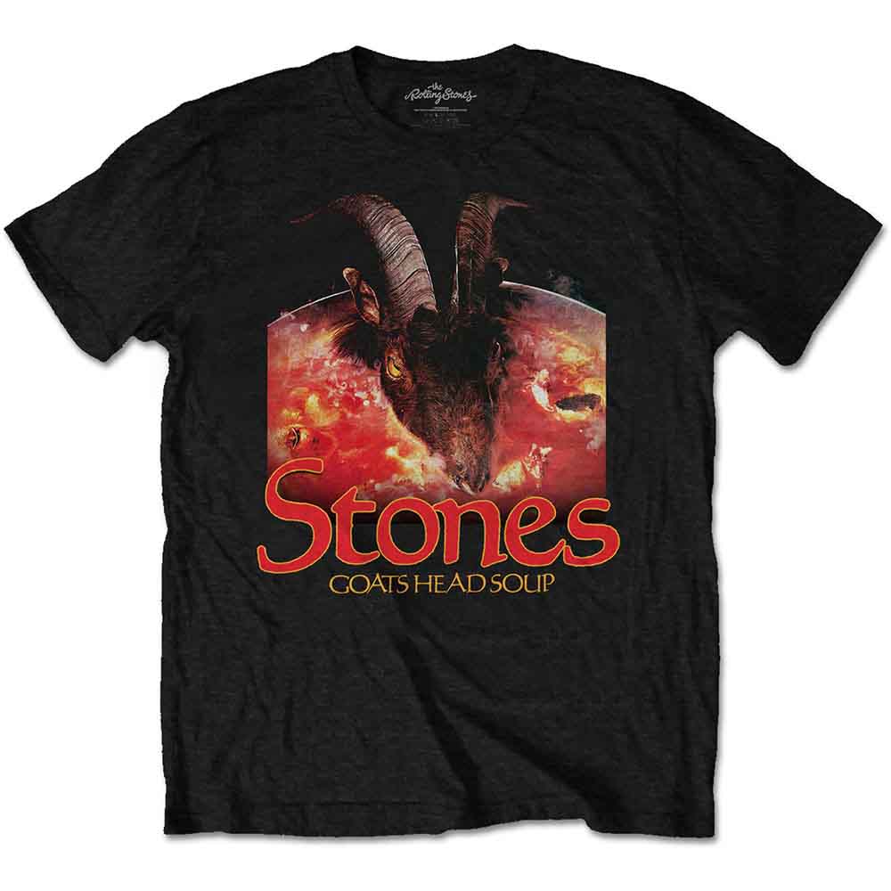 The Rolling Stones Unisex T-Shirt: Goats Head Soup with Logo (Black)