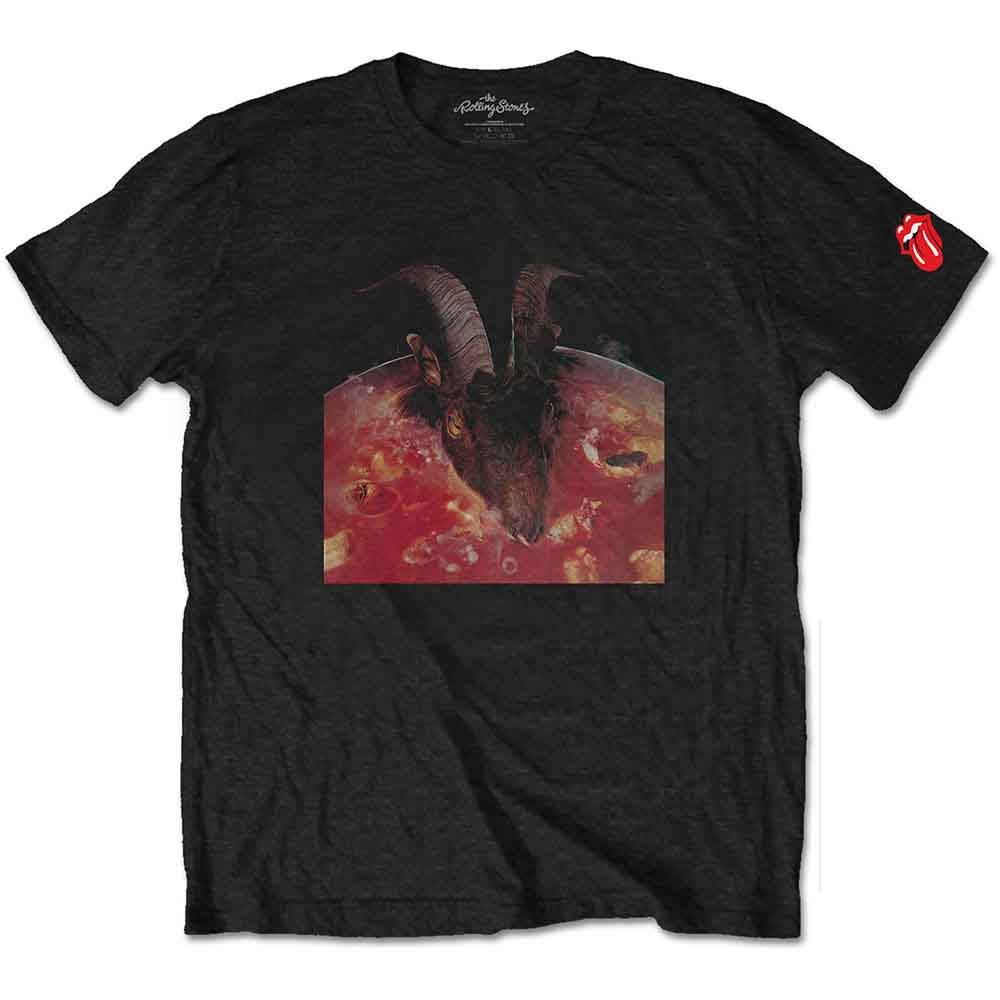 The Rolling Stones Unisex T-Shirt: Goats Head Soup (Black) (Sleeve Print)