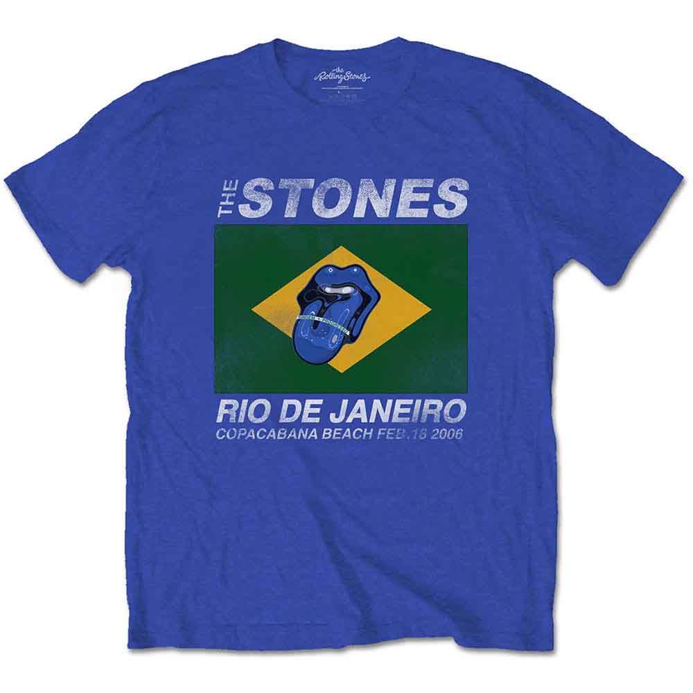 The Rolling Stones Unisex T-Shirt: Copacabana Blue (Royal Blue)