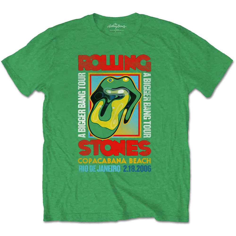 The Rolling Stones Unisex T-Shirt: Copacabana Green (Irish Green)