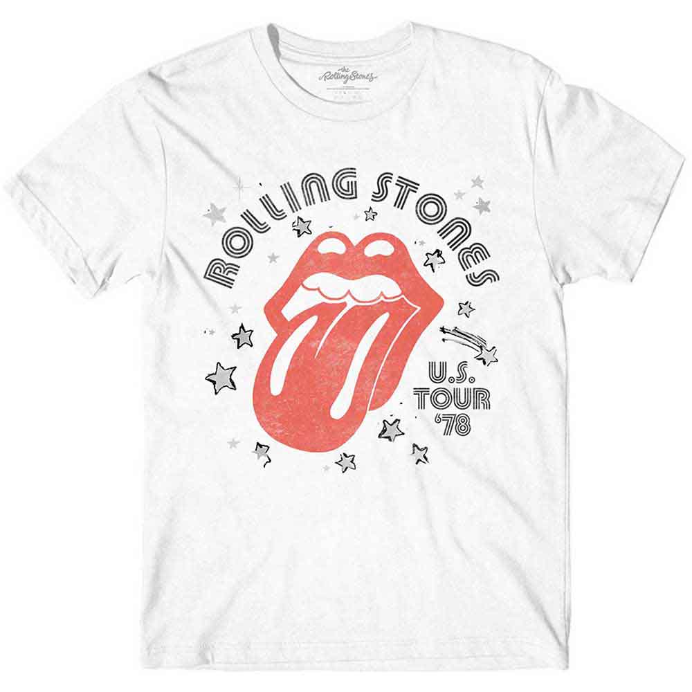 The Rolling Stones Unisex T-Shirt: Aero Tongue (White)