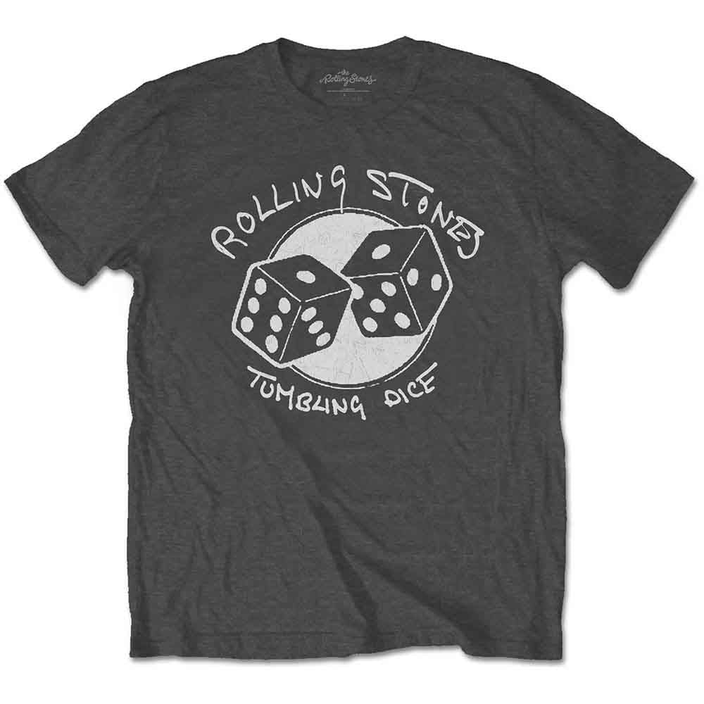 The Rolling Stones Unisex T-Shirt: Tumbling Dice (Charcoal Grey)