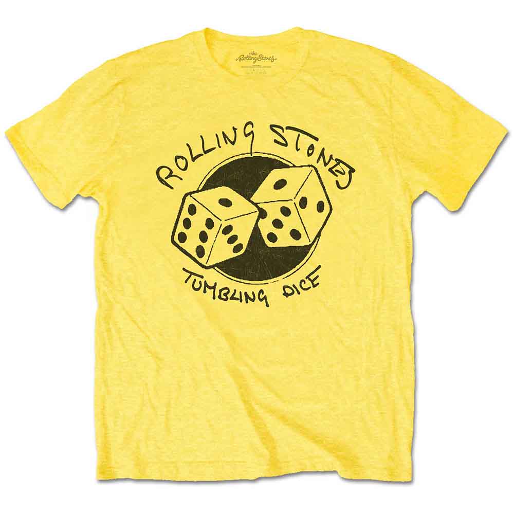 The Rolling Stones Unisex T-Shirt: Tumbling Dice (Yellow)