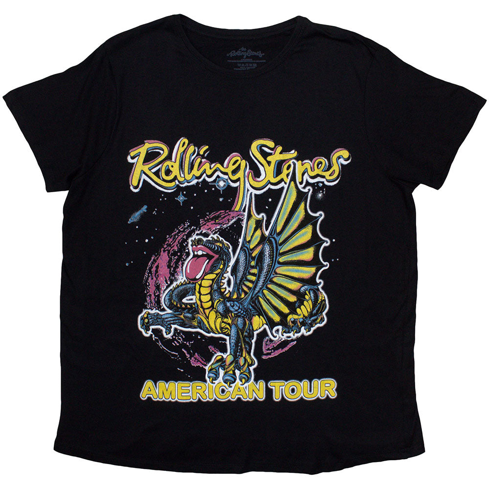 The Rolling Stones Ladies T-Shirt: American Tour Dragon (Black)