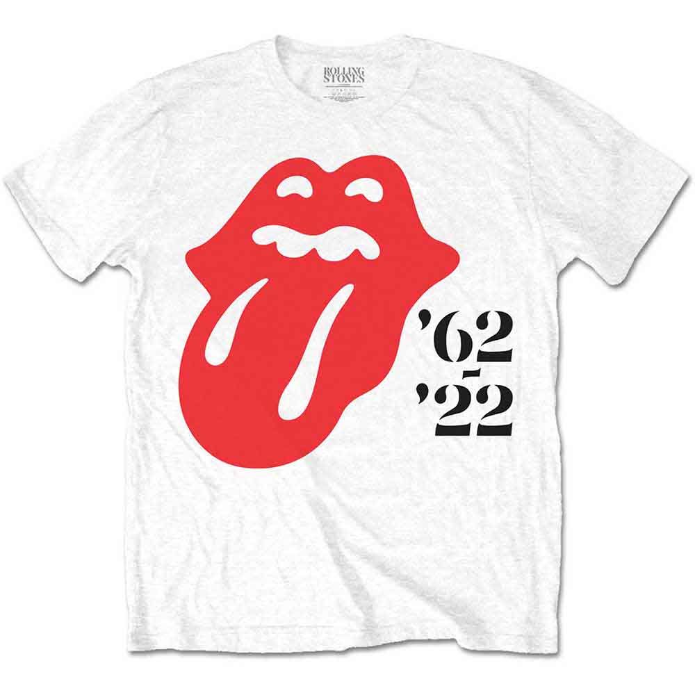 The Rolling Stones Unisex T-Shirt: Sixty '62 - '22 (White)