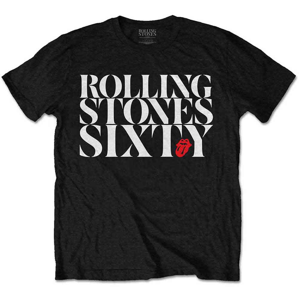 The Rolling Stones Unisex T-Shirt: Sixty Chic (Black)