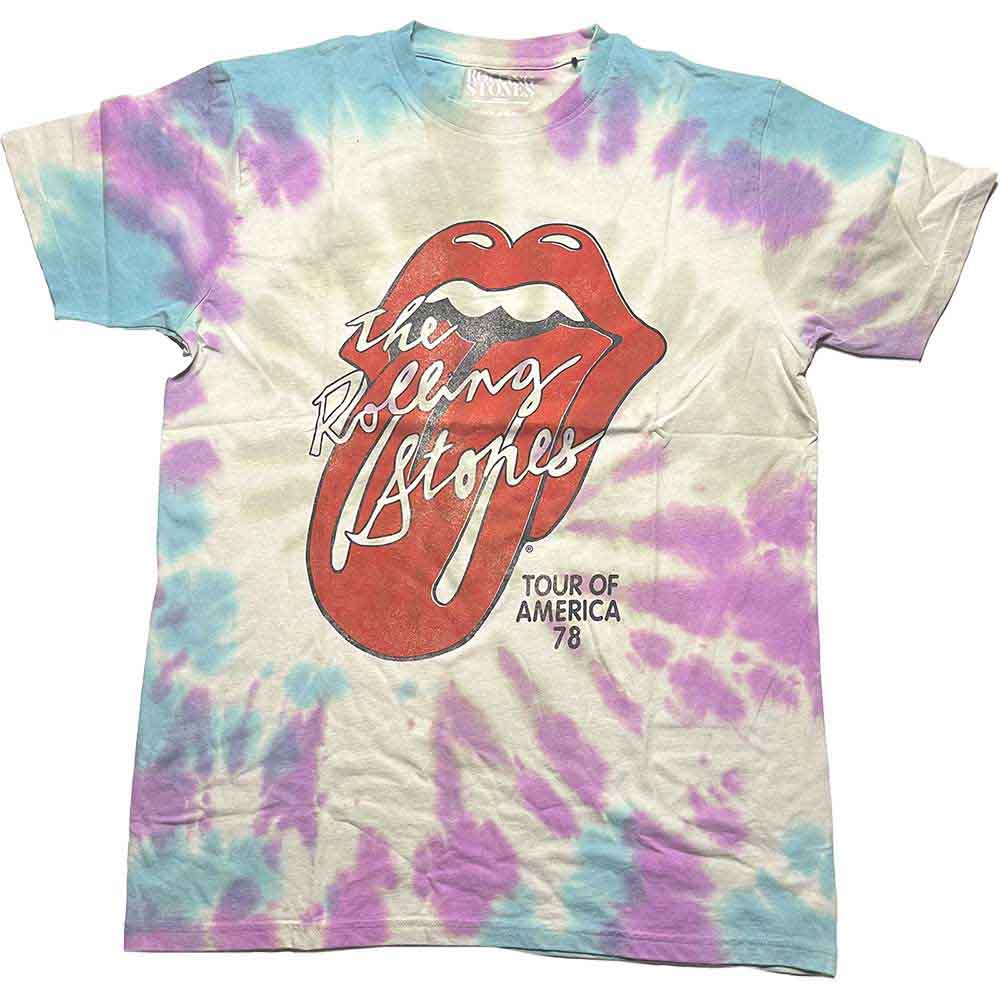 The Rolling Stones Unisex T-Shirt: Tour of USA '78 (White) (Wash Collection)