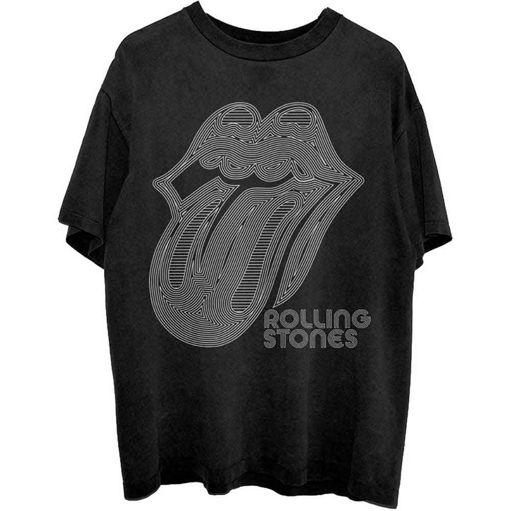 The Rolling Stones Unisex T-Shirt: Holographic Tongue (Black)