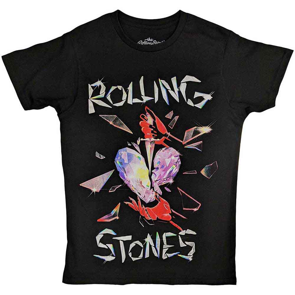 The Rolling Stones Unisex T-Shirt: Hackney Diamonds Heart (Black)