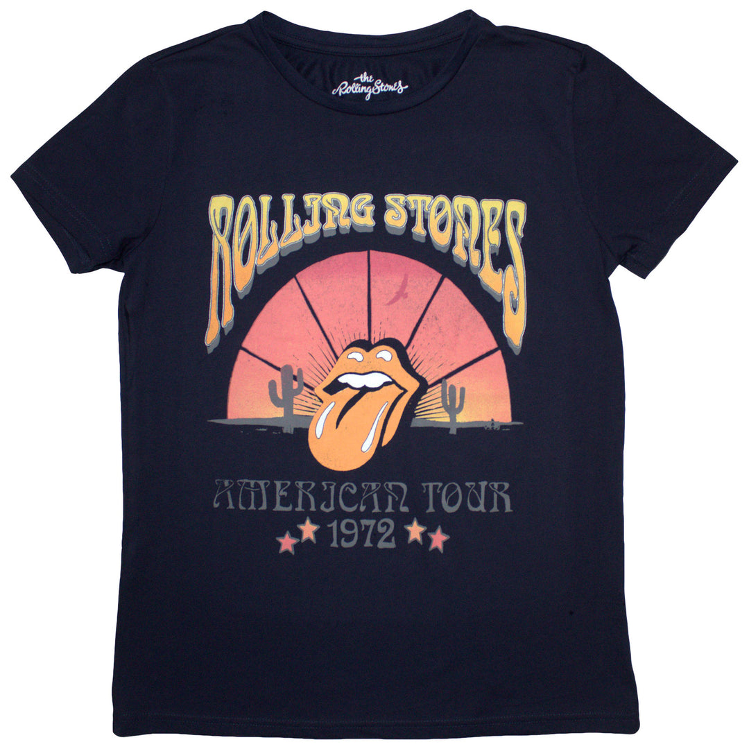 The Rolling Stones Ladies T-Shirt: Desert '72 (Navy Blue)