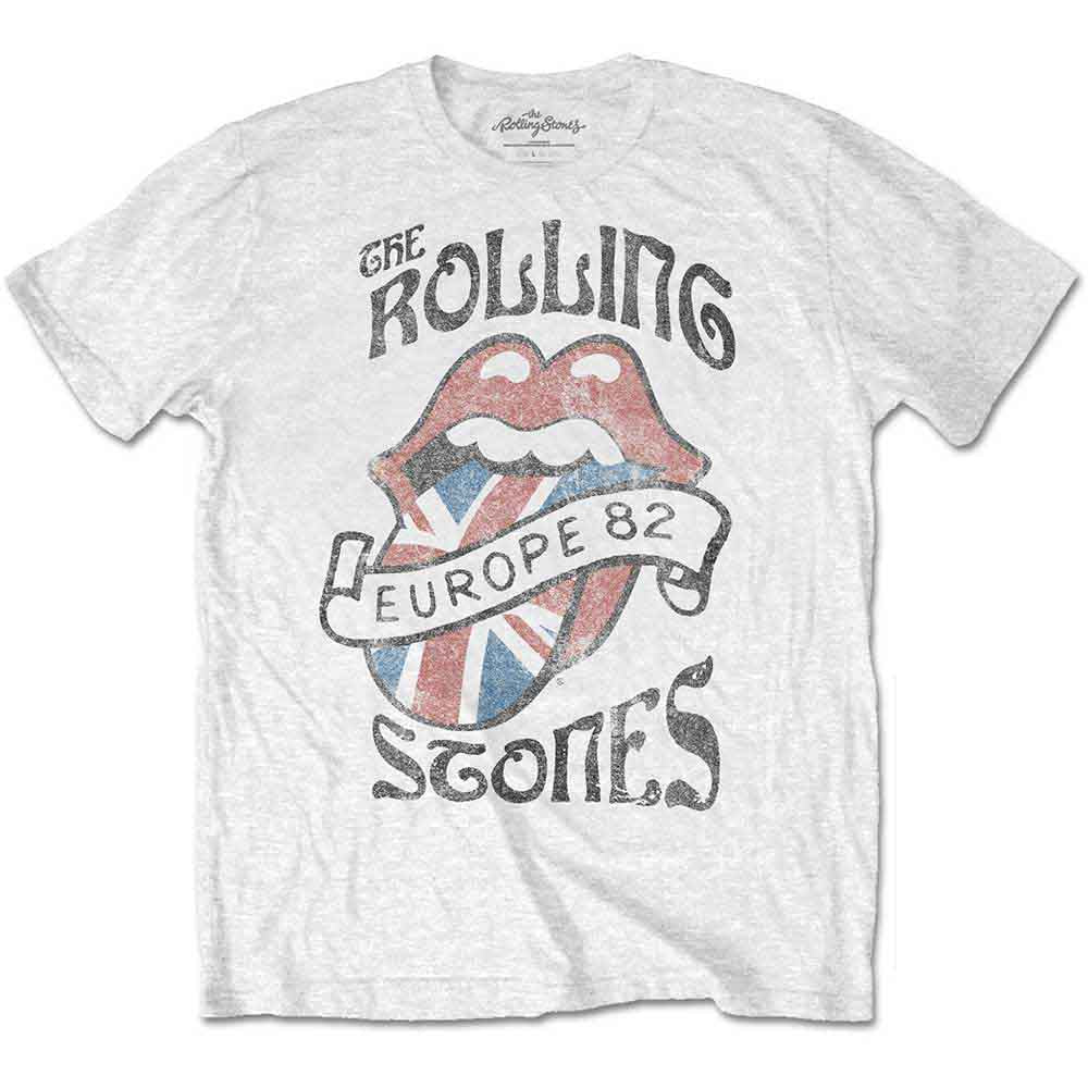 The Rolling Stones Unisex T-Shirt: Europe 82 (White)