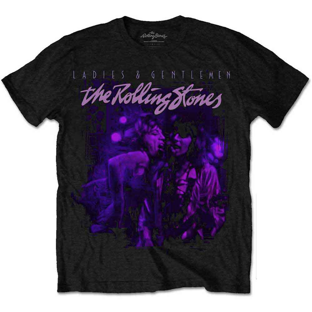 The Rolling Stones Unisex T-Shirt: Mick & Keith Together (Black)