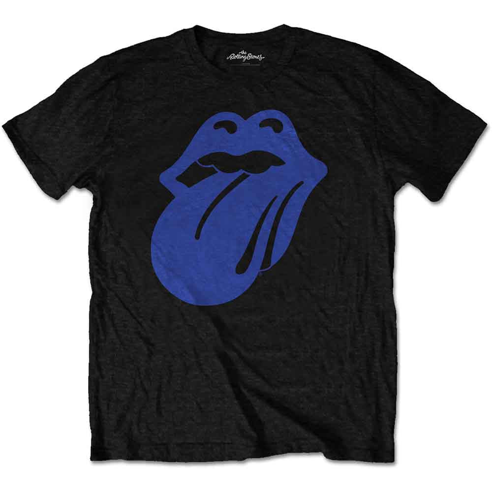 The Rolling Stones Unisex T-Shirt: Blue & Lonesome 1972 Logo (Black)