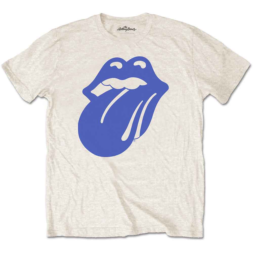 The Rolling Stones Unisex T-Shirt: Blue & Lonesome 1972 Logo (Natural)