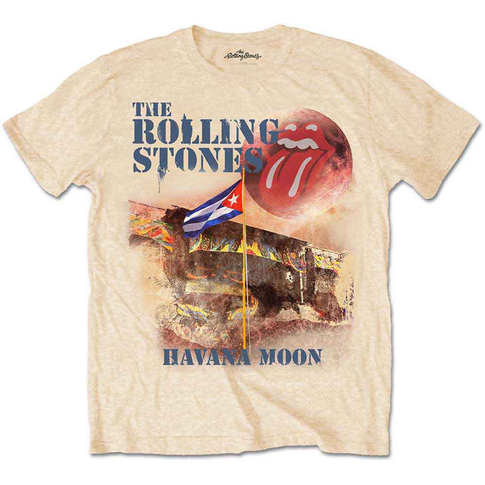 The Rolling Stones Unisex T-Shirt: Havana Moon (Vegas Gold)