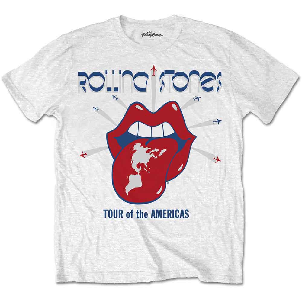 The Rolling Stones Unisex T-Shirt: Tour of the Americas (White)