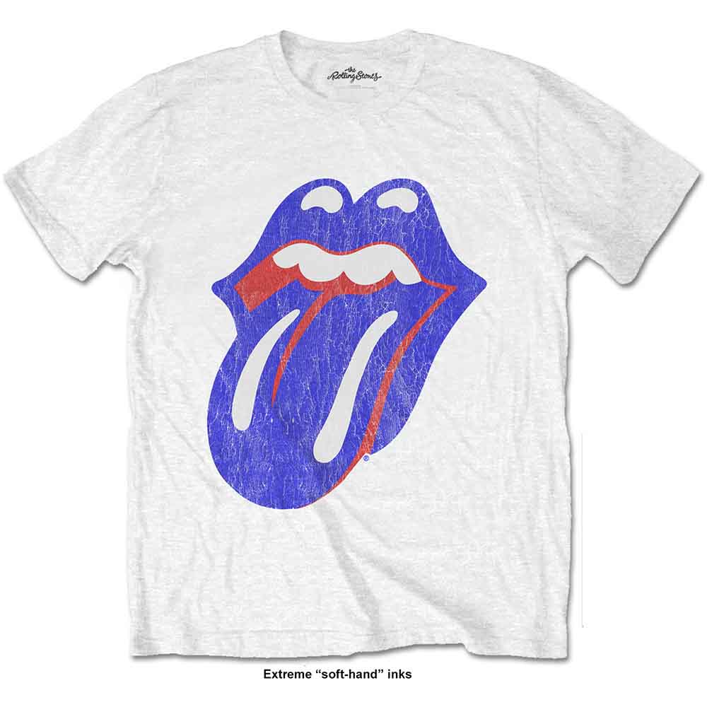 The Rolling Stones Unisex T-Shirt: Blue & Lonesome Vintage (White)