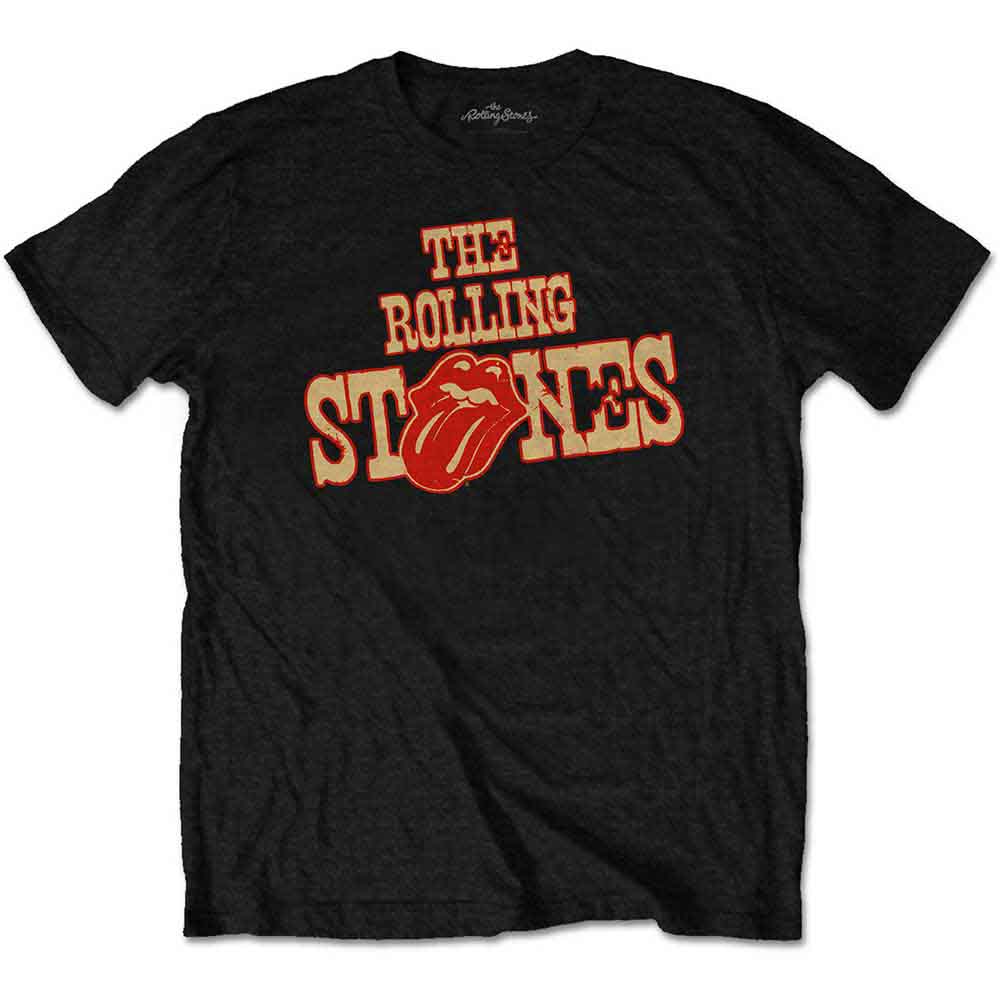 The Rolling Stones Unisex T-Shirt: Wild West Logo (Black)