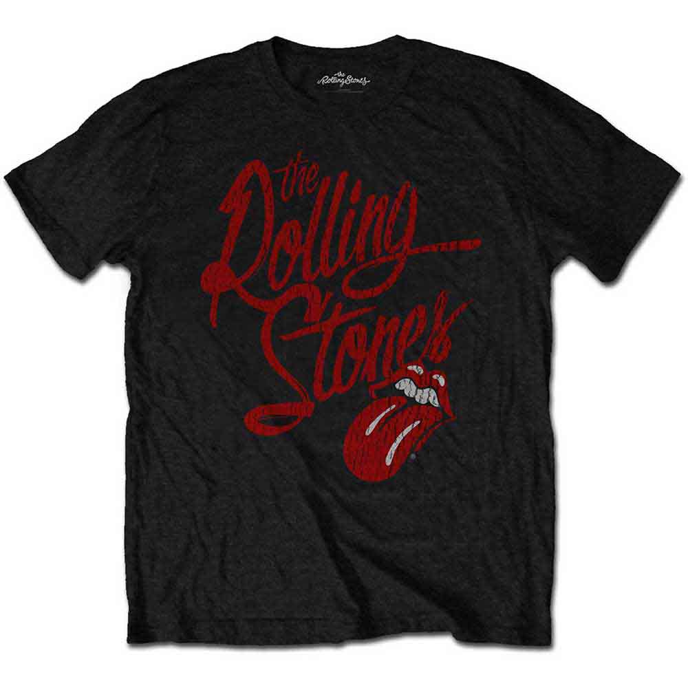 The Rolling Stones Unisex T-Shirt: Script Logo (Black)