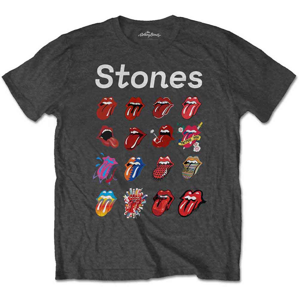 The Rolling Stones Unisex T-Shirt: No Filter Evolution (Charcoal Grey)