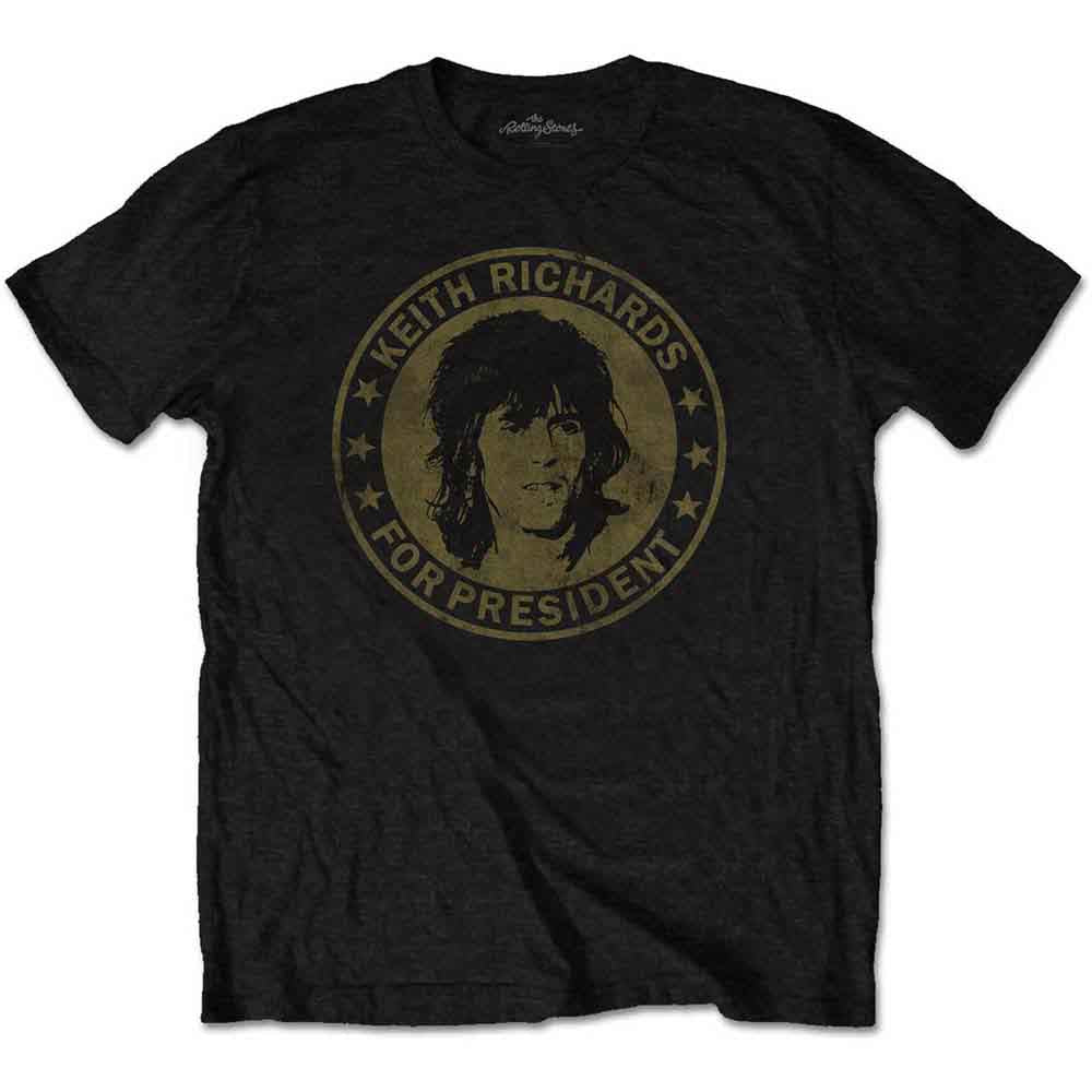 The Rolling Stones Unisex Retail Pack T-Shirt: Keith for President (White)