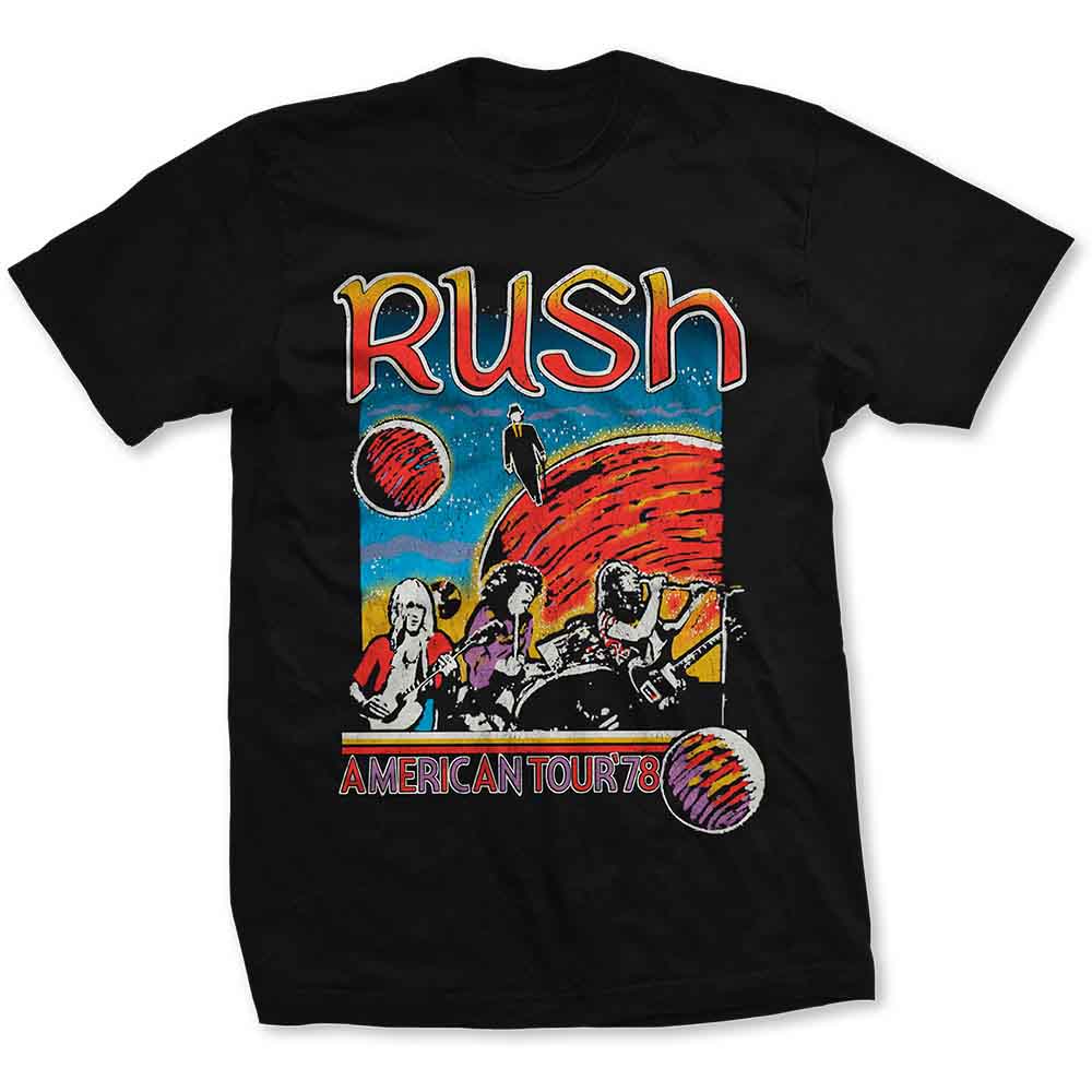 Rush Unisex T-Shirt: US Tour 1978 (Black)