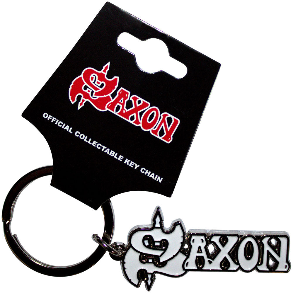 Saxon Keychain: White Logo